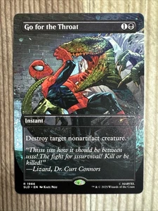 Go for the Throat - 1986 - NON Foil - Spider-Man Marvel Secret Lair -MTG-NM - Picture 1 of 2