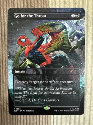 Go for the Throat - 1986 - NON Foil - Spider-Man Marvel Secret Lair -MTG-NM - Image 1 of 2