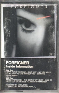 Foreigner Inside Information cassette Europe Atlantic 1987 cassette WX143C - Picture 1 of 2