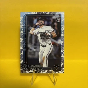 2025 Topps Series 1 Connor Norby Spring Training Foil Card #132 - Marlins - Picture 1 of 2