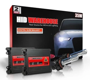 HID-Warehouse 35W HID Kit H4 H7 H11 H13 9003 9005 9006 9007 6000K Hi-Lo Bi-Xenon - Picture 1 of 28