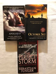 Movie Tie-In Paperback Lot of 3: Apollo 13/October Sky/The Perfect Storm - Imagen 1 de 8