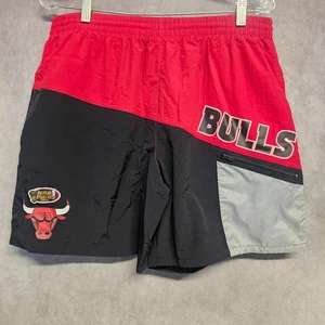 NWT Mitchell & Ness NBA Chicago Bulls Nylon Utility Workout Gym Shorts L $80 - Picture 1 of 11