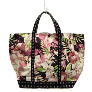 Auth vanessa bruno - Light Pink Black Multi Canvas Leather Tote Bag - Picture 1 of 8