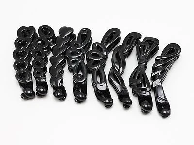 8 Assorted Bows Heart Plastic Banana Hair Clips Comb Slide Clamp Claw Grip 80mm - Image 1 of 4