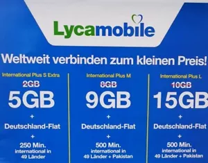 Lyca 9GB Internet & Alllnet Flat & 250 Minuten WELTWEIT "BLITZVERSAND" D-Netz - Bild 1 von 2