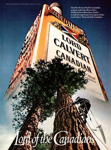 VINTAGE 1981 Lord Calvert Whisky Bar Decor Print Ad - Picture 1 of 1
