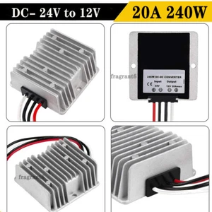 Regulator DC 24V to 12V 20A 240W Power Converter Reducer Waterproof Transformer - Picture 1 of 7