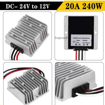 2PK Regulator 24V to 12V 20A 240W Power Converter Reducer Waterproof Transformer - Image 1 of 4