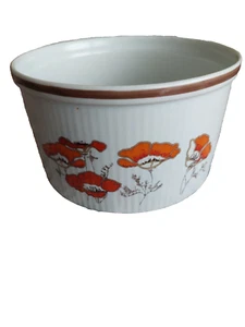 Vintage Lambethware Royal Doulton 'Feldblume' Souffle Geschirr 14 cm Durchmesser - Bild 1 von 3