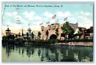 1909 Schlacht von Monitor und Merrimac Riverview Ausstellung Chicago IL Postkarte