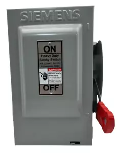 Siemens 30A Indoor Disconnect Safety Switch 600V 2P Non Fused HNF261 NEW - Picture 1 of 6