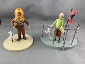 Tintin Diving Suit & Snowy + Tintin & Snowy on Aurora - Moulinsart Figurine 9cm - Picture 1 of 10