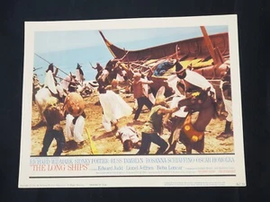 Tarjeta de lobby original 1964 *The Long Ships* 11x14" Widmark/Poitier/Tamblyn 64/70 - Imagen 1 de 2