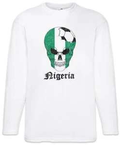 Nigeria Fútbol Cometa Hombres Mangas Largas Camiseta Nigeriana Bandera Mundial - Imagen 1 de 1