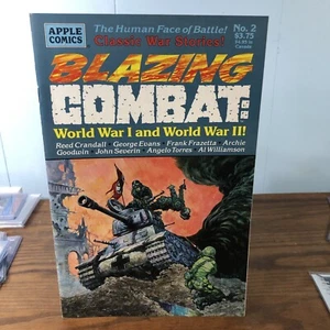 Blazing Combat: World War I & II No. 2 June 1994, B&W, Frazetta, Apple Comics - Picture 1 of 10