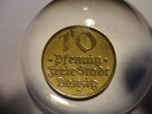 FREIE STADT DANZIG * 10 Pfennig *1932* Bronze 3,5 g * in Erhaltung siehe Fotos * - Bild 1 von 2