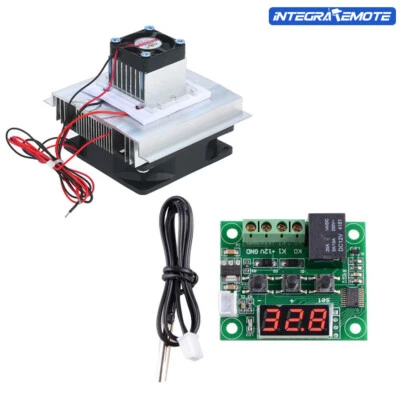 12V 60W Semiconductor Refrigeration Peltier Cooler Radiator & Thermostat Switch - Bild 1 von 4