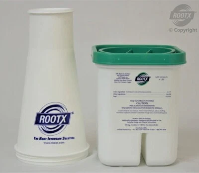 Línea de alcantarillado espumoso Rootx Root Killer controla raíces tarro de 4 lb con aplicador de embudo Foto 1 de 3