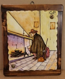 Vintage • Gialetti & Pimpinelli • GP Deruta • handbemalte Tablette • signiert • Italien - Bild 1 von 5