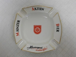 Vintage Deutscher Bieraschenbecher Mainzer Aktien Bier Hervorragend Güte ! Aschenbecher - Bild 1 von 10