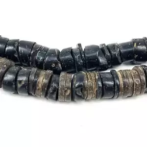 Coconut Shell Heishi Beads 30 - 36 Inch - Bild 1 von 8
