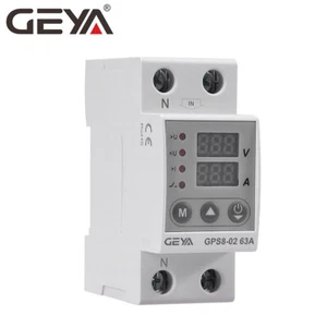 GEYA Over Under voltage Current Protector LCD Relay 63A 230V 50Hz Auto Recovery - Picture 1 of 13