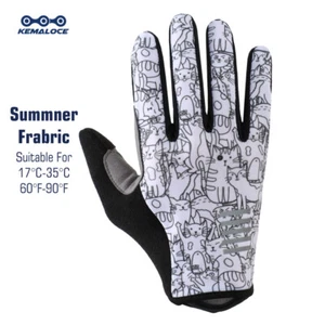 KEMALOCE Cycling Gloves Full Finger Gel Men S-2XL Road Winter Fleece Bike Gloves - Picture 1 of 20