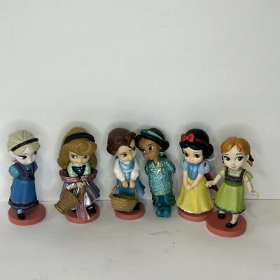 Disney Princess Store Glitter Princess Toy Figure Bundle Cake Topper Bundle Of 6 - Image 1 of 4