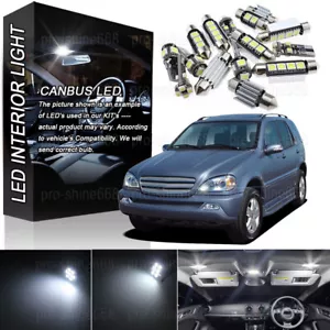 Canbus Fit Benz M class W 163 00-05 Interior Package Kit Light Xenon White 12Pcs - Picture 1 of 12