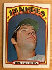 1972 Ron Swoboda Card #8 Yankees OF Mid-Grade FR/GD O/C & Corner/Edge Dings