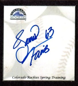 James Farris ( RHP ) CUBS  ROCKIES   MINORS  SIGNED AUTOGRAPH AUTO 3x5 INDEX COA