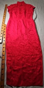 Shanghai Tang Qipao Dress Womens Size 16 Red Silk Kimono  Asian Traditional  - Picture 1 of 18