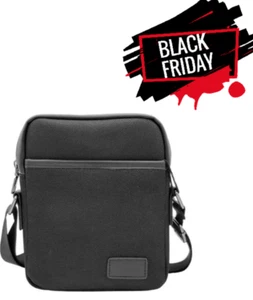 Borsello uomo tracolla eco pelle nylon pochette da nero piccola borsa a spalla - Foto 1 di 13