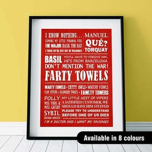 FAWLTY TOWERS Typografie-Druck (in 8 Farben erhältlich) - Bild 1 von 34
