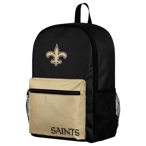 NFL New Orleans Saints Two Tone Backpack with Team Logo Cover