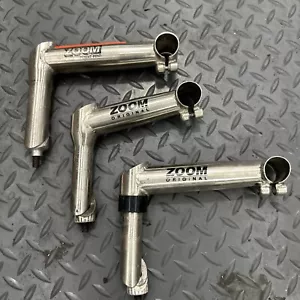 Zoom Original Quill Mountain Bike Stem Titanium Color 1 1/8 & 1” Lot Of 3 - Picture 1 of 18