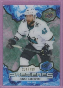 2021 21-22 UD ICE ROOKIE PREMIERES SHARKS JONAH GADJOVICH #155 #'d 234/799 - Picture 1 of 1