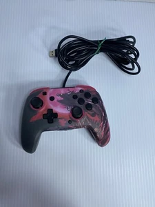 PDP Controller For Nintendo Switch USB Wired Gray Pink Graphics Tested Free Ship - Picture 1 of 11