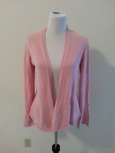 Eileen Fisher light pink long sleeve open front sweater - womens small 