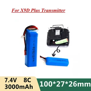 7.4V 3000mAh RC Battery for Frsky Taranis X9D Plus Transmitter Toy Accessories - Picture 1 of 10