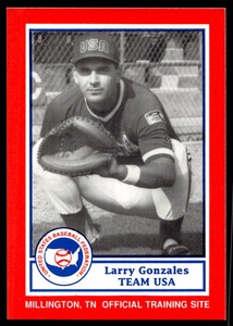 1990 Pan Am Team USA Red BDK 10 Larry Gonzales   USA  Baseball Card