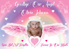 Pink Baby Girl Child Celebration Of Life Personalised Poster Banner Funeral Loss