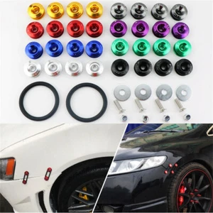 JDM Quick Release Fasteners For Car Bumpers Trunk Suits Fender Hatch Lids Kit - Picture 1 of 19