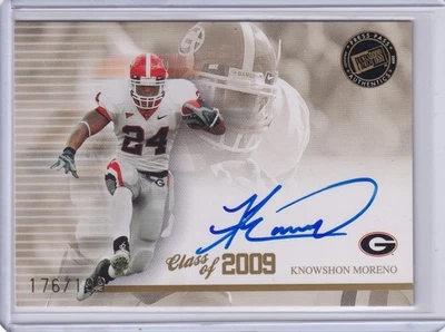 Knowshon Moreno 2009 Press Pass clase de 2009 tinta azul radiocontrol en tarjeta automática (176/199) Foto 1 de 2