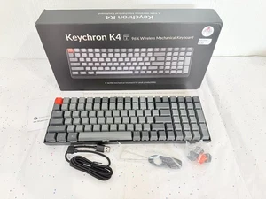 Keychron K4 V2 96% Wireless tactile Mechanical Keyboard Red Linear Gateron - Picture 1 of 9