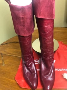 red leather knee high boots 8.5 - Picture 1 of 7