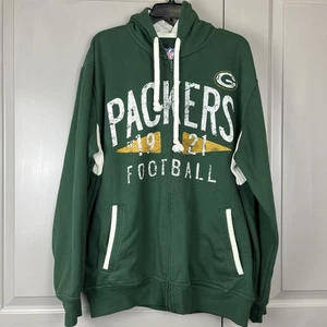 Green Bay Packers Zip Hoodie Herren XL grün gelb Grafik Football NFL Logo - Bild 1 von 10
