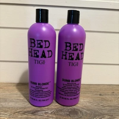 TIGI Bed Head Dumb Blonde Shampoo & Conditioner 750ml Chemically Treated Hair - Image 1 of 4