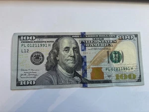 2017 A $100 Dollar Bill Birthday Note { January 21st, 1991 } PL 01211991 H Rare! - Picture 1 of 1